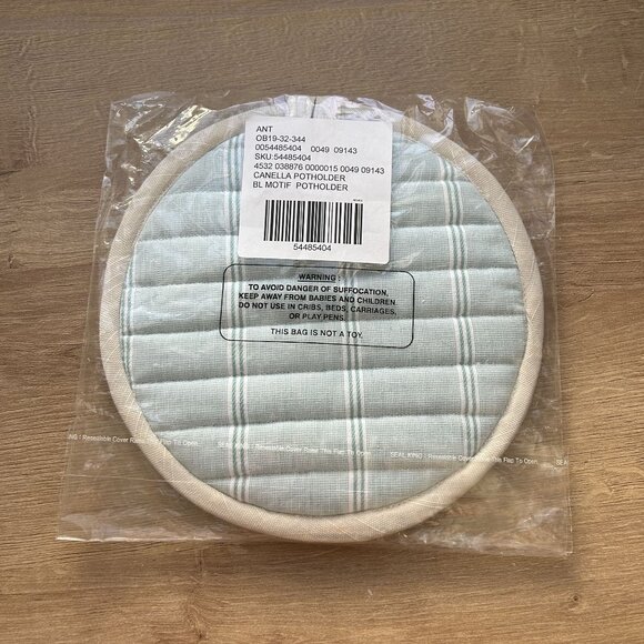 Anthropologie Canella Pot Holder Blue Floral Cotton NEW - Picture 3 of 3